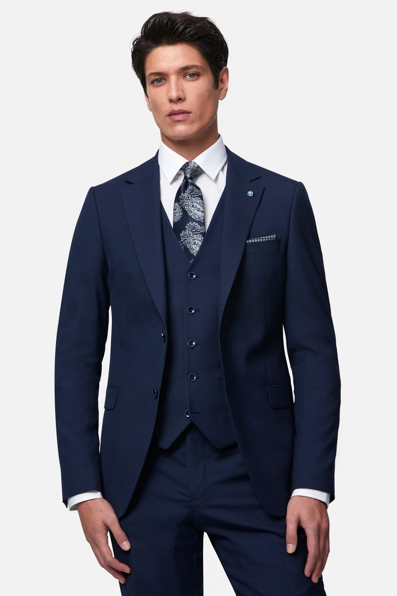 James Comfort Fit Waistcoat - Navy