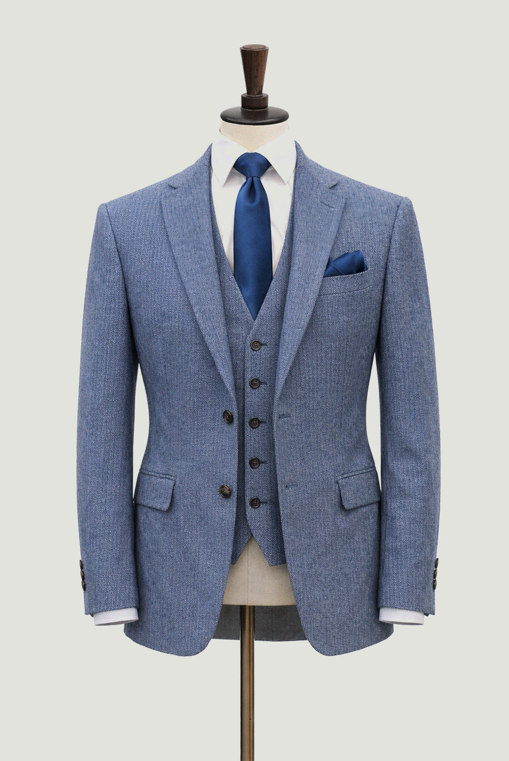 Jude Tweed Suit Jacket - Blue