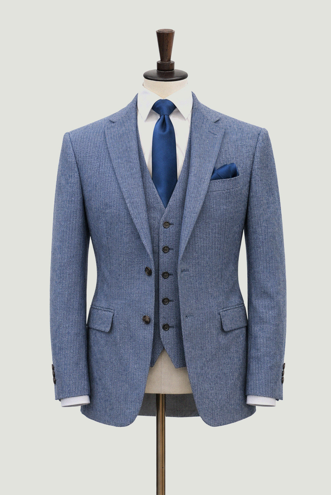 Jude Tweed Suit Jacket - Blue