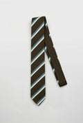 Stripe Knitted Tie - Brown