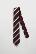 Stripe Knitted Tie - Wine