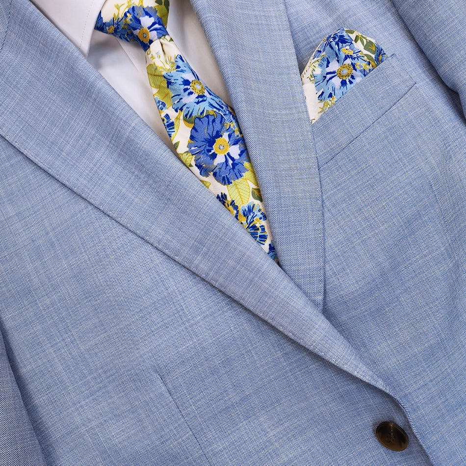 Lucien Tailored Fit Jacket - Sky Blue