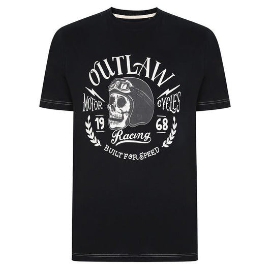 Big Mens Printed Tee - Black Outlaw