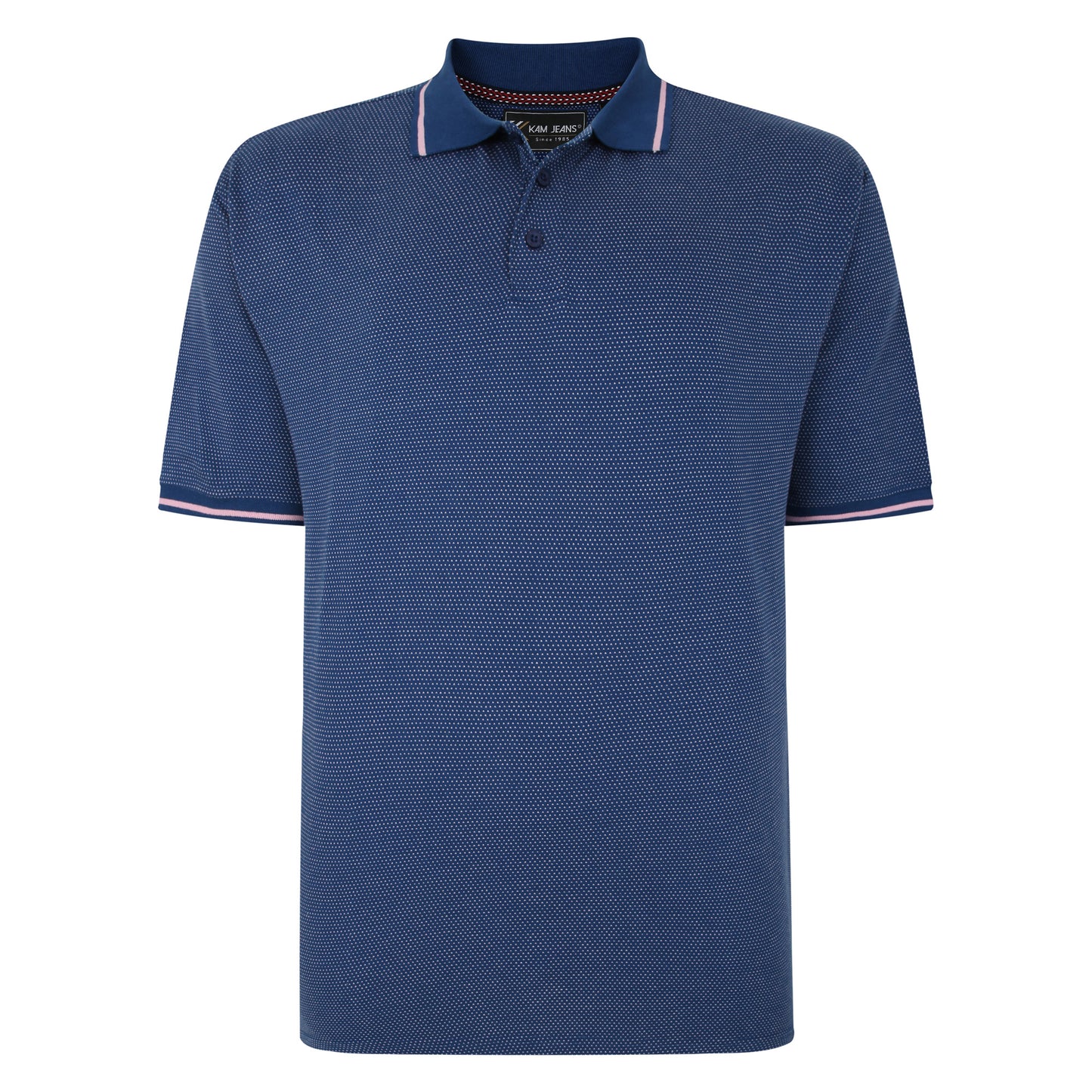 BigMens Dobby Print Jersey Polo - Moonlight