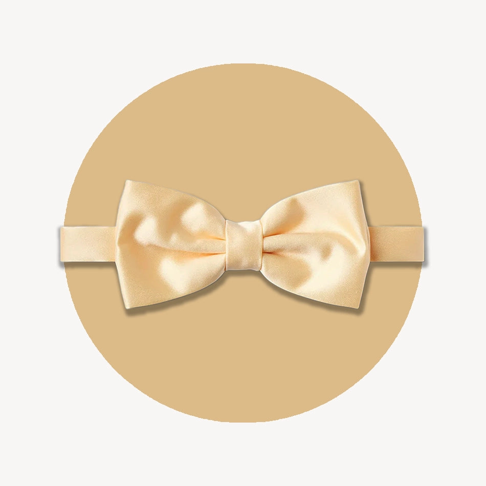 Satin Clip-On Bow Tie - Lemon