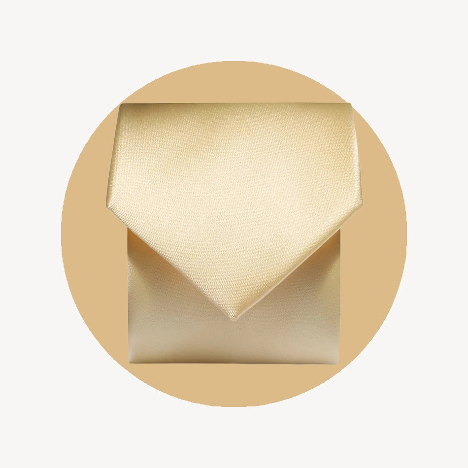 Plain Satin Tie - Lemon
