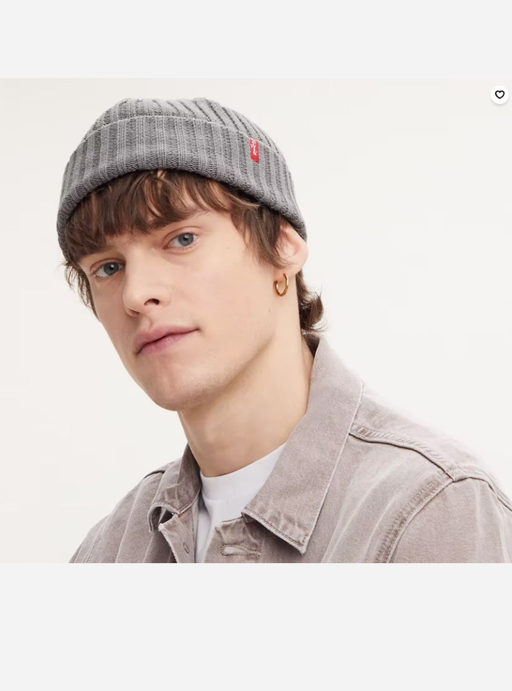 Levi's Ribbed Beanie - Grey