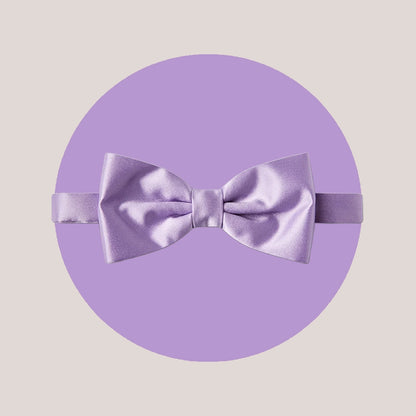 Satin Clip-On Bow Tie - Lilac