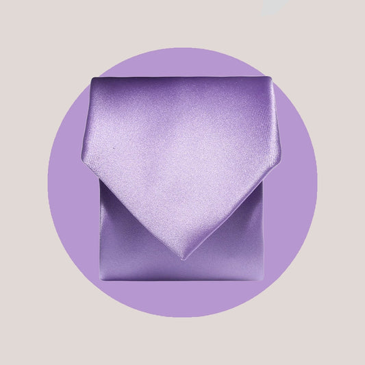 Plain Satin Tie - Lilac