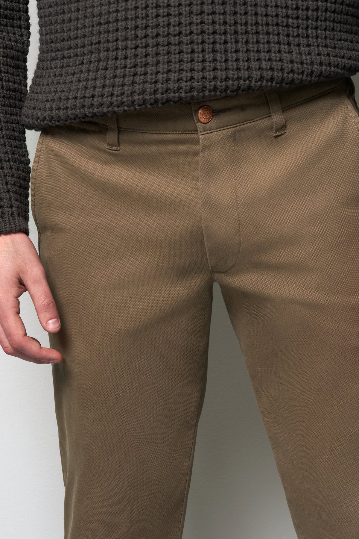 M5 Stretch Cotton Structure Chino - Taupe