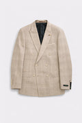Marcelo Beige Check Double Breasted Jacket