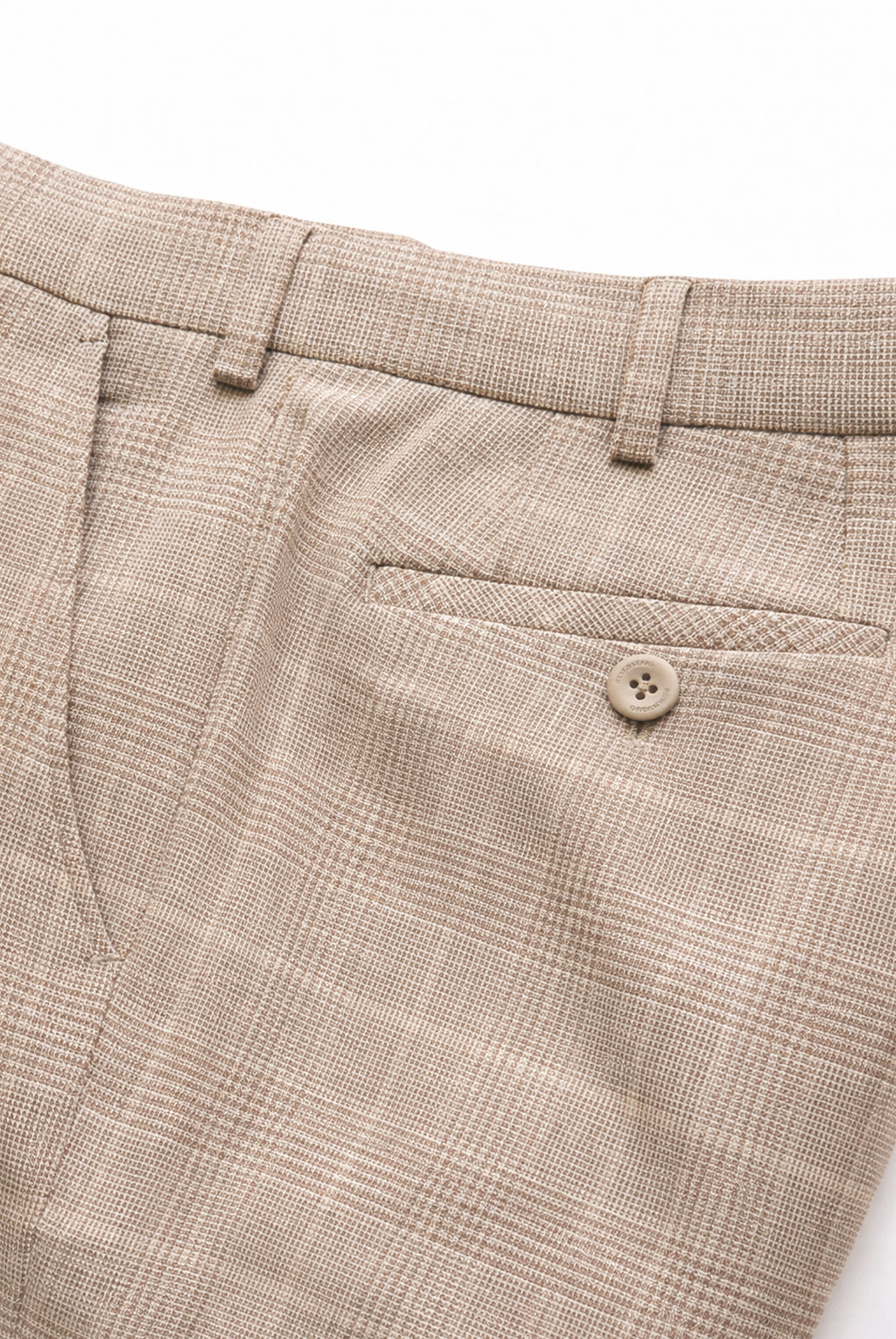 Marcelo Beige Check Suit Trouser