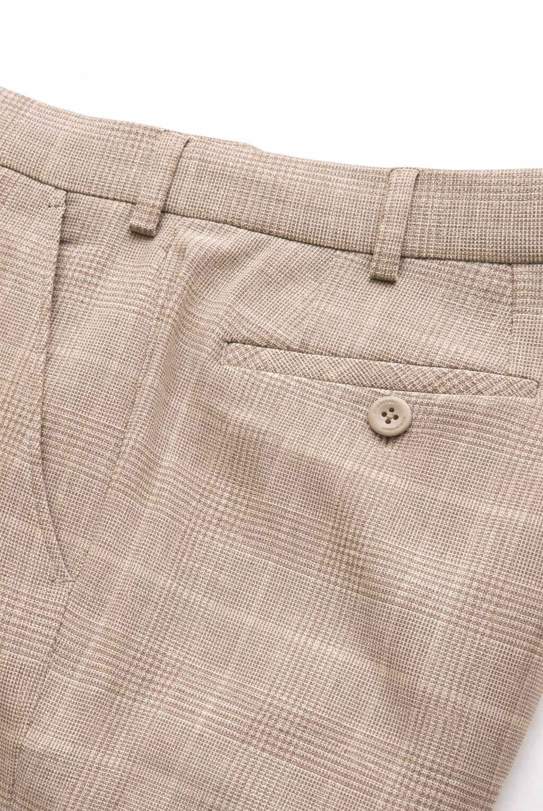 Marcelo Beige Check Suit Trouser