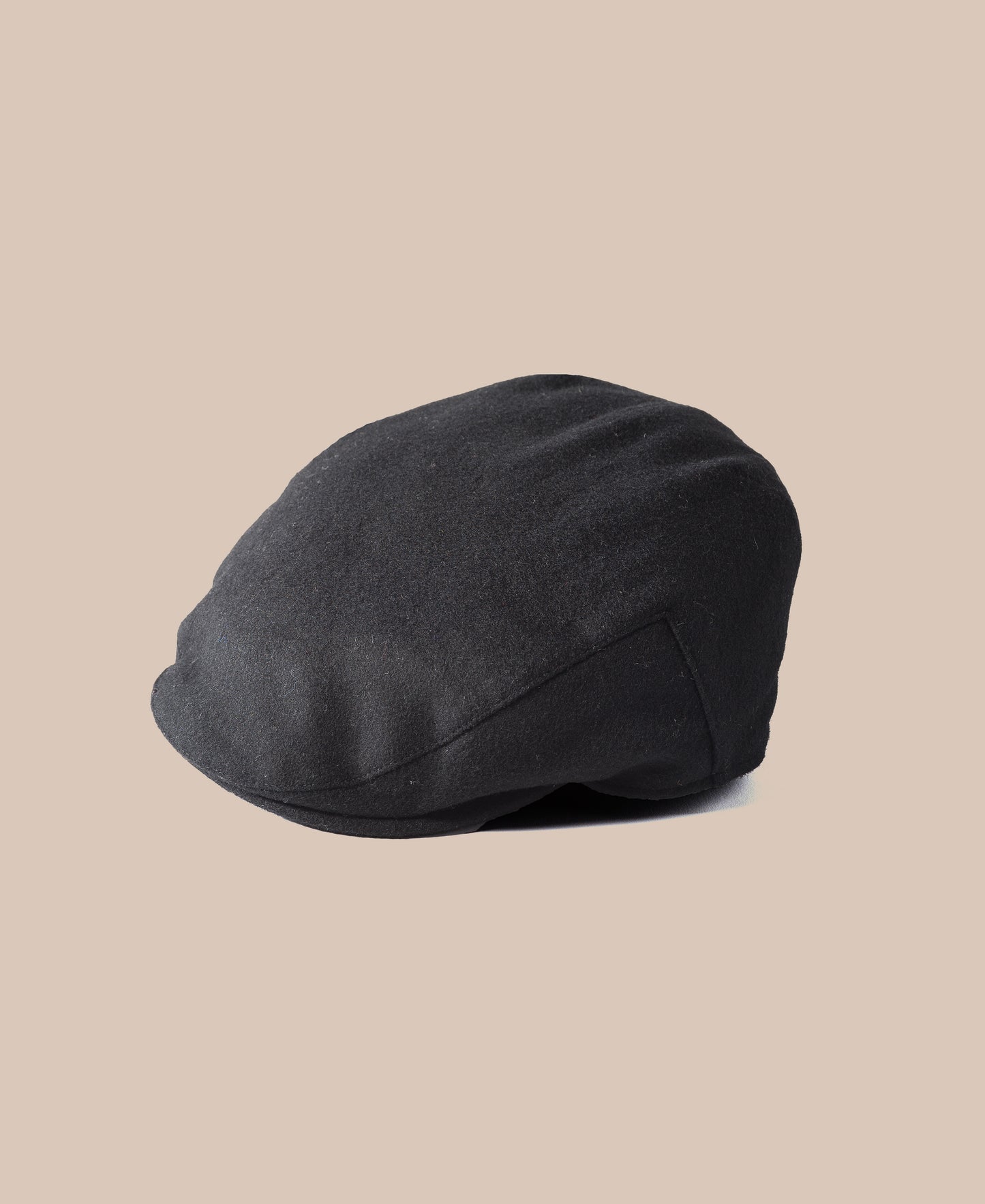 Flat Cap - Melton Black
