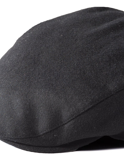 Flat Cap - Melton Black