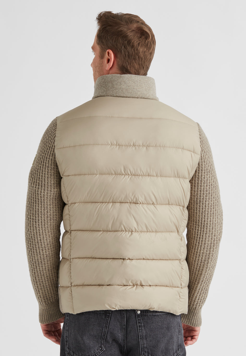 Milestone Wool-Blend Knitted Sleeve Jacket - Oatmeal