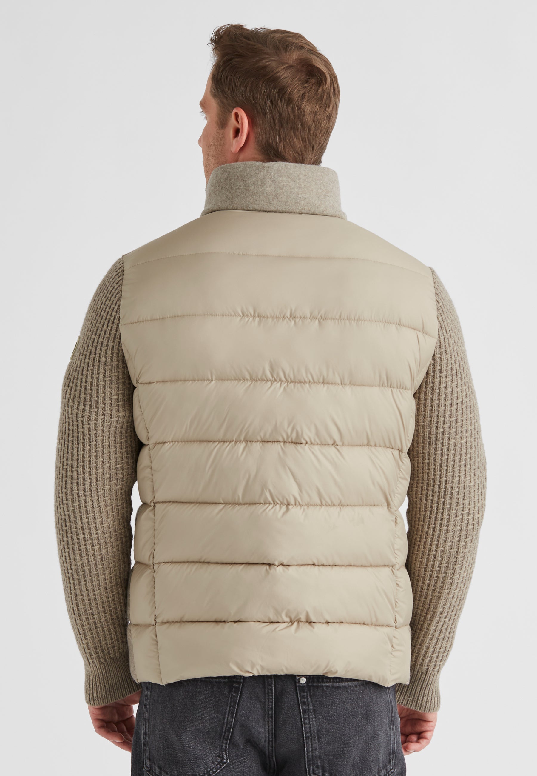 Milestone Wool-Blend Knitted Sleeve Jacket - Oatmeal