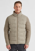 Milestone Wool-Blend Knitted Sleeve Jacket - Oatmeal
