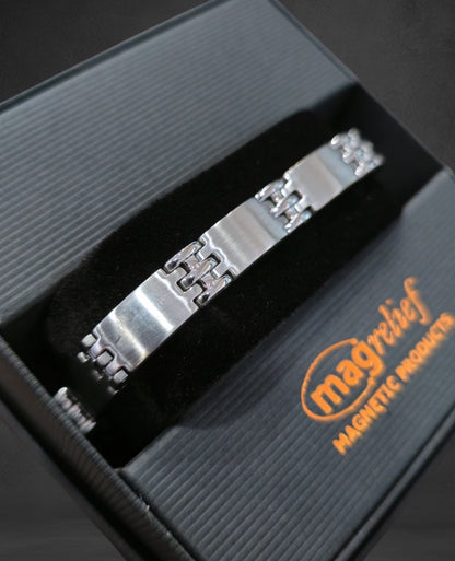 MagRelief - Copper Link Health Bracelet - Silver MR010