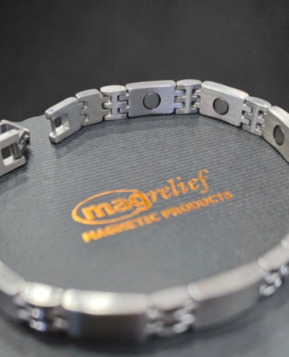 MagRelief - Copper Link Health Bracelet - Silver MR010