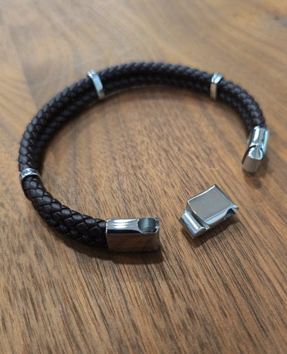 MagRelief - Leather Bracelet - Brown MR019