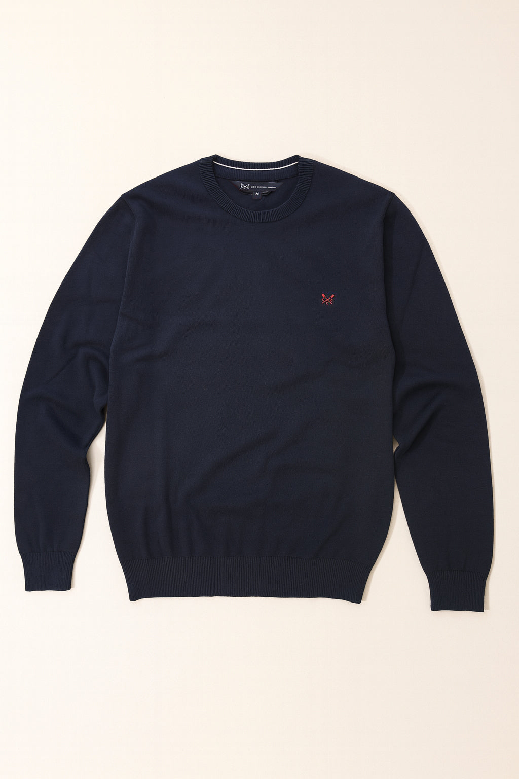 Organic Cotton Crew Neck Jumper in Navy