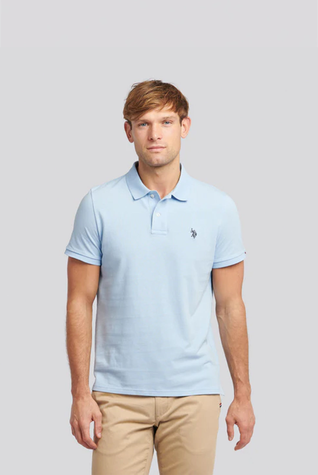 Double Horsemen Polo Shirt - Sky Blue