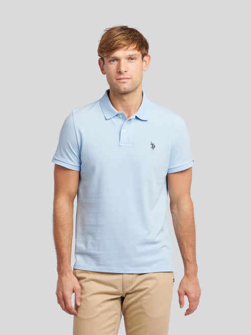 Double Horsemen Polo Shirt - Sky Blue