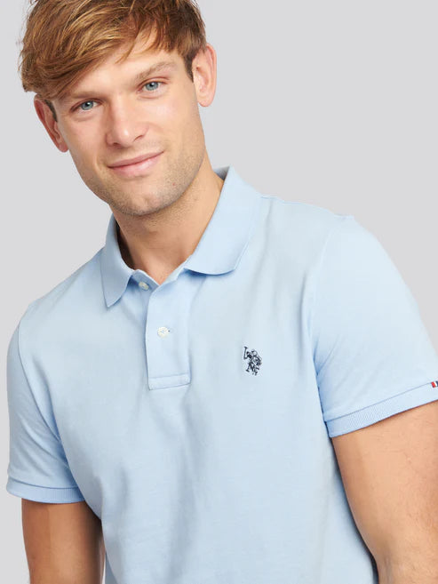 Double Horsemen Polo Shirt - Sky Blue