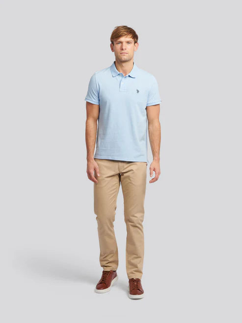 Double Horsemen Polo Shirt - Sky Blue