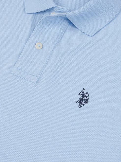 Double Horsemen Polo Shirt - Sky Blue