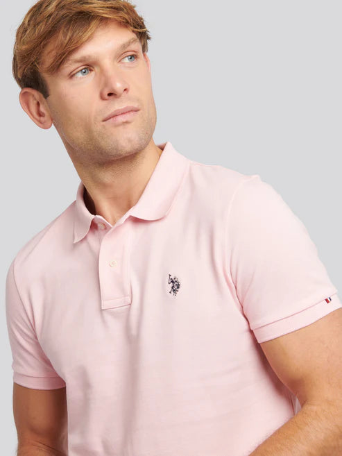 Double Horsemen Polo Shirt - Tickled Pink