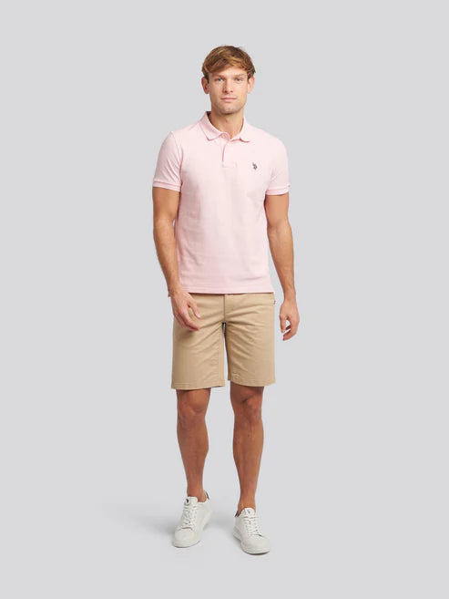 Double Horsemen Polo Shirt - Tickled Pink