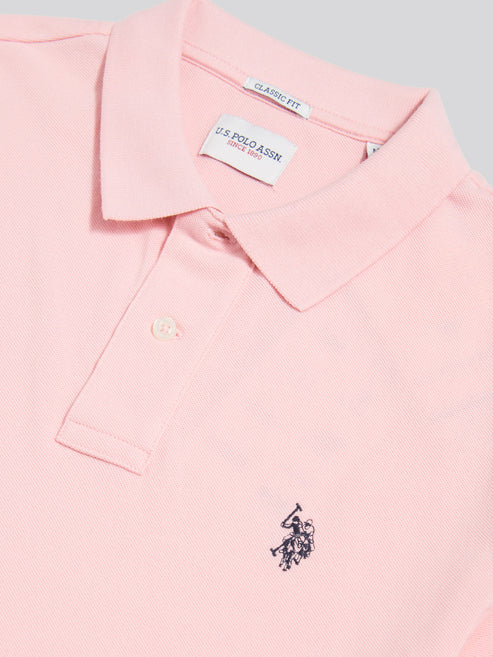 Double Horsemen Polo Shirt - Tickled Pink