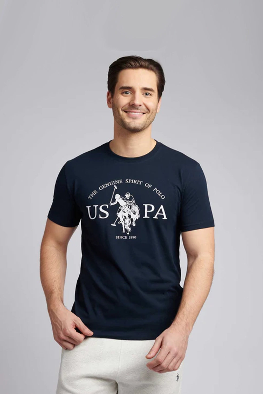 Signature Printed U.S. POLO ASSN. Tee - Navy