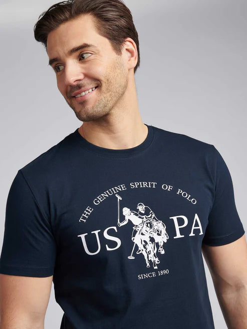 Signature Printed U.S. POLO ASSN. Tee - Navy