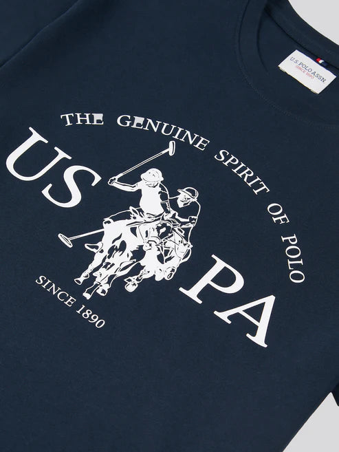 Signature Printed U.S. POLO ASSN. Tee - Navy
