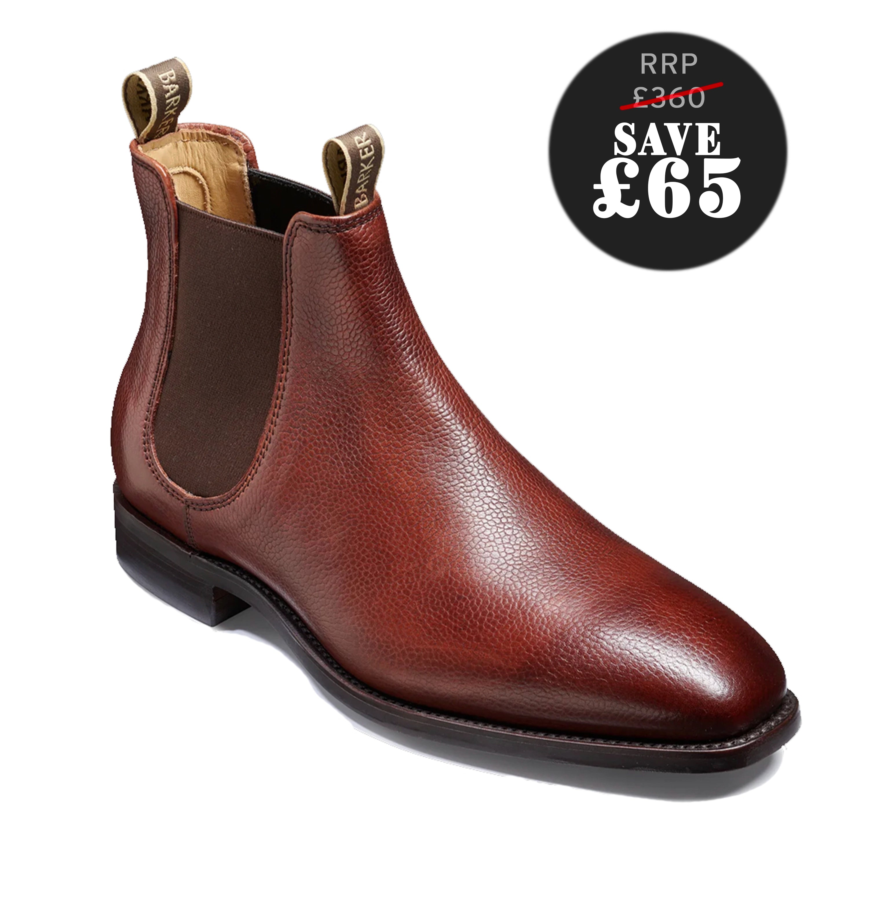 Mansfield Grain Leather Chelsea Boot - Cherry