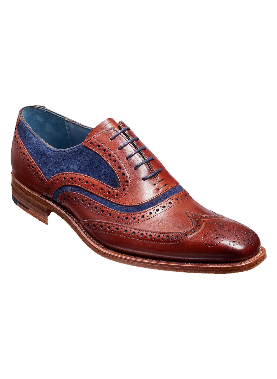 McClean Leather Brogue - Rose/ Navy Suede