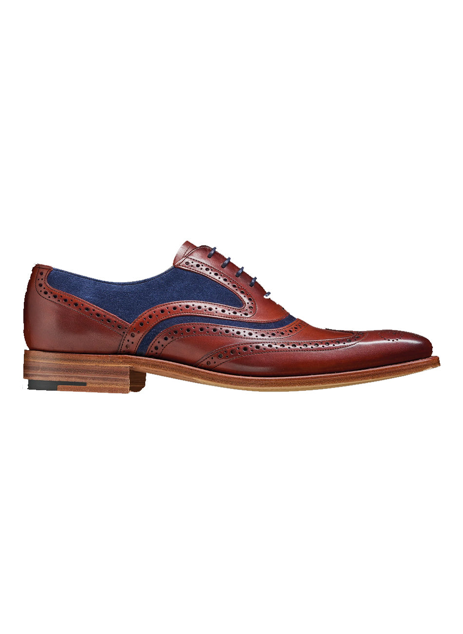 McClean Leather Brogue - Rose/ Navy Suede