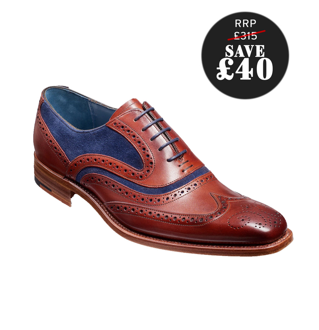 McClean Leather Brogue - Rose/ Navy Suede