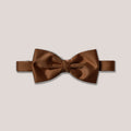 Satin Clip-On Bow Tie - Mid Brown