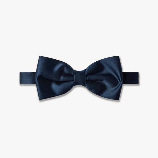 Satin Clip-On Bow Tie - Navy