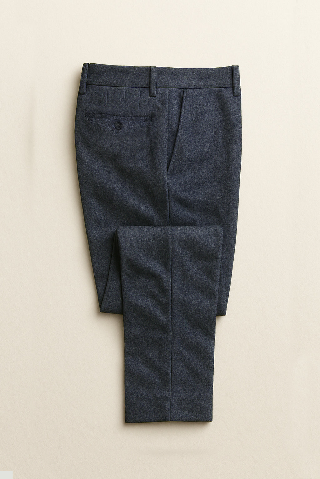 Navy Flannel Double-Breasted Suit 2-Piece