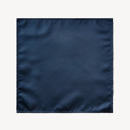 Plain Satin Hankie - Navy