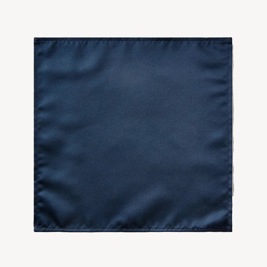 Plain Satin Hankie - Navy