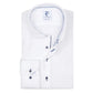 2-Ply Organic Cotton Shirts - White - Blue Buttons