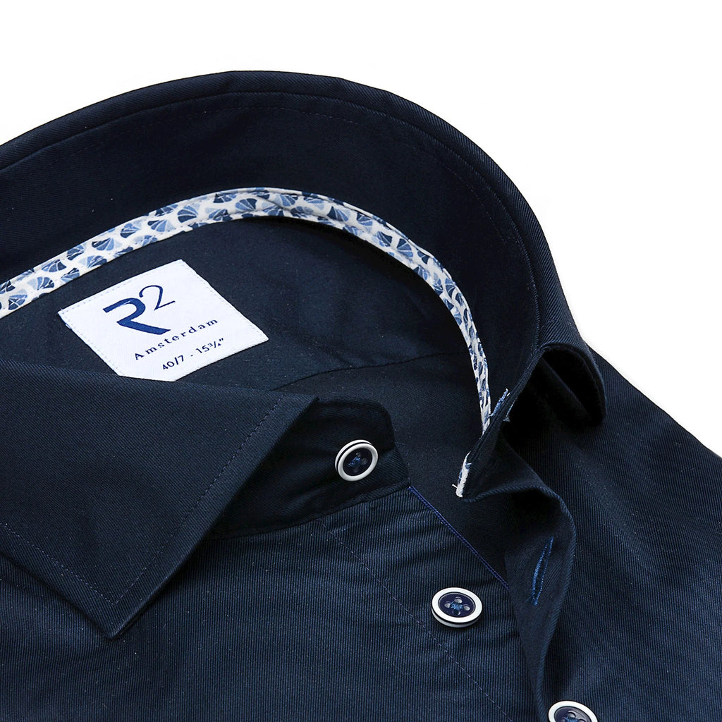 2-Ply Organic Cotton Shirts - Navy