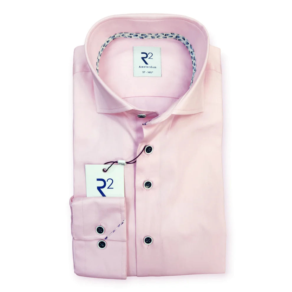 2-Ply Organic Cotton Shirts - Pink - Blue Buttons