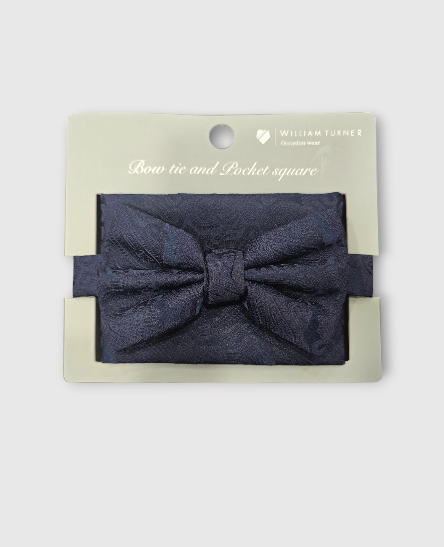 Bow Tie and Hankie Set - Navy Paisley I138881